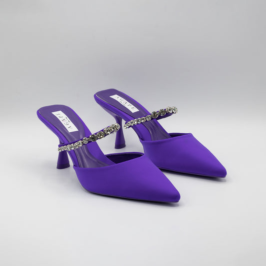 SCARPE CON TACCO FIRENZE VIOLA